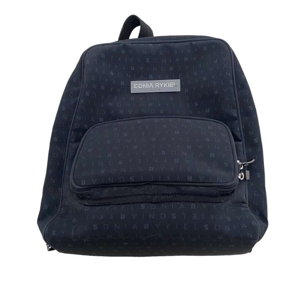 Sonia Rykiel nylon backpack signature black logo
